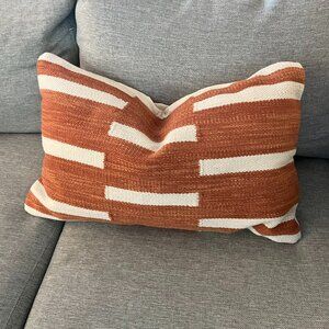 Rejuvenation - Woven Mohair Dashed Stripe Pillow Cover
